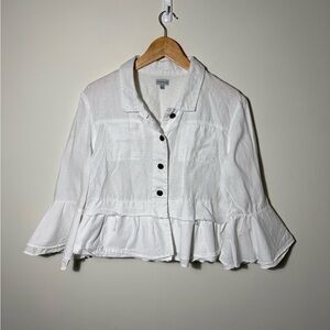 Paraphrase~Linen blouse ~Size M~ white